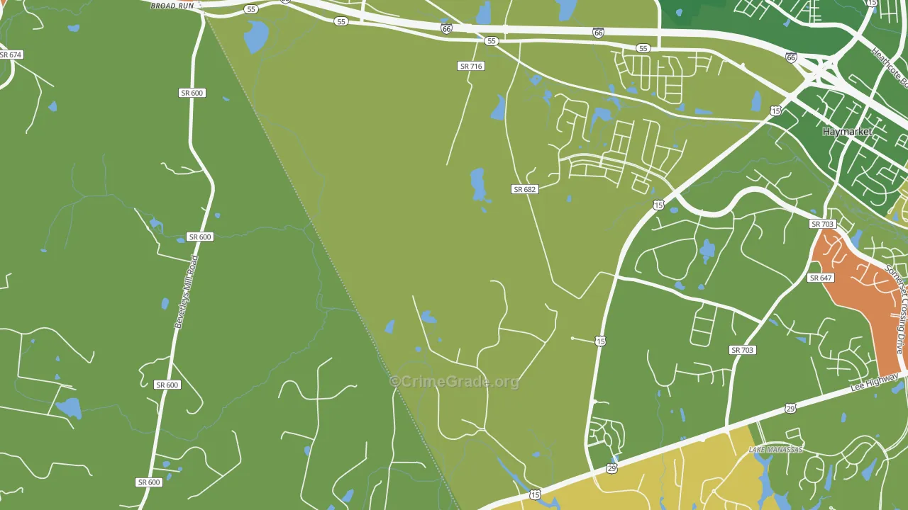 Buckland, VA Map of Theft Rates