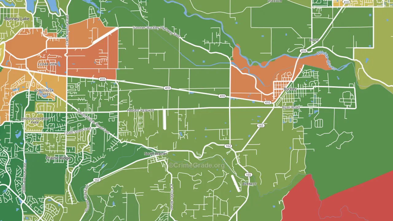 Buckley, WA Map of Theft Rates