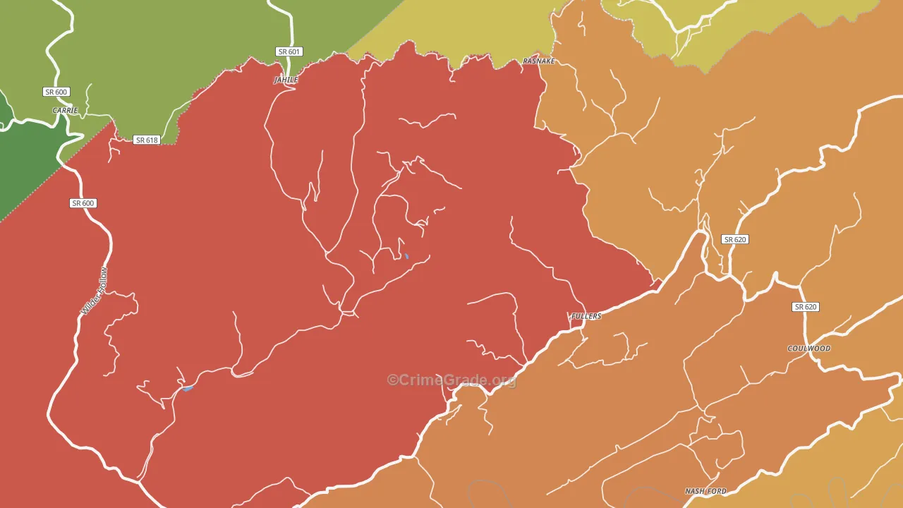 Bucu, VA Map of Theft Rates