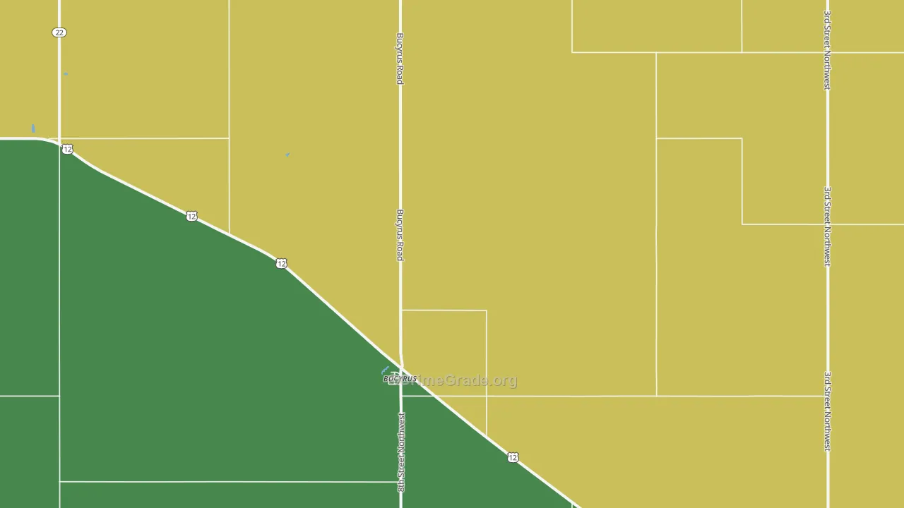 Bucyrus, ND Map of Theft Rates