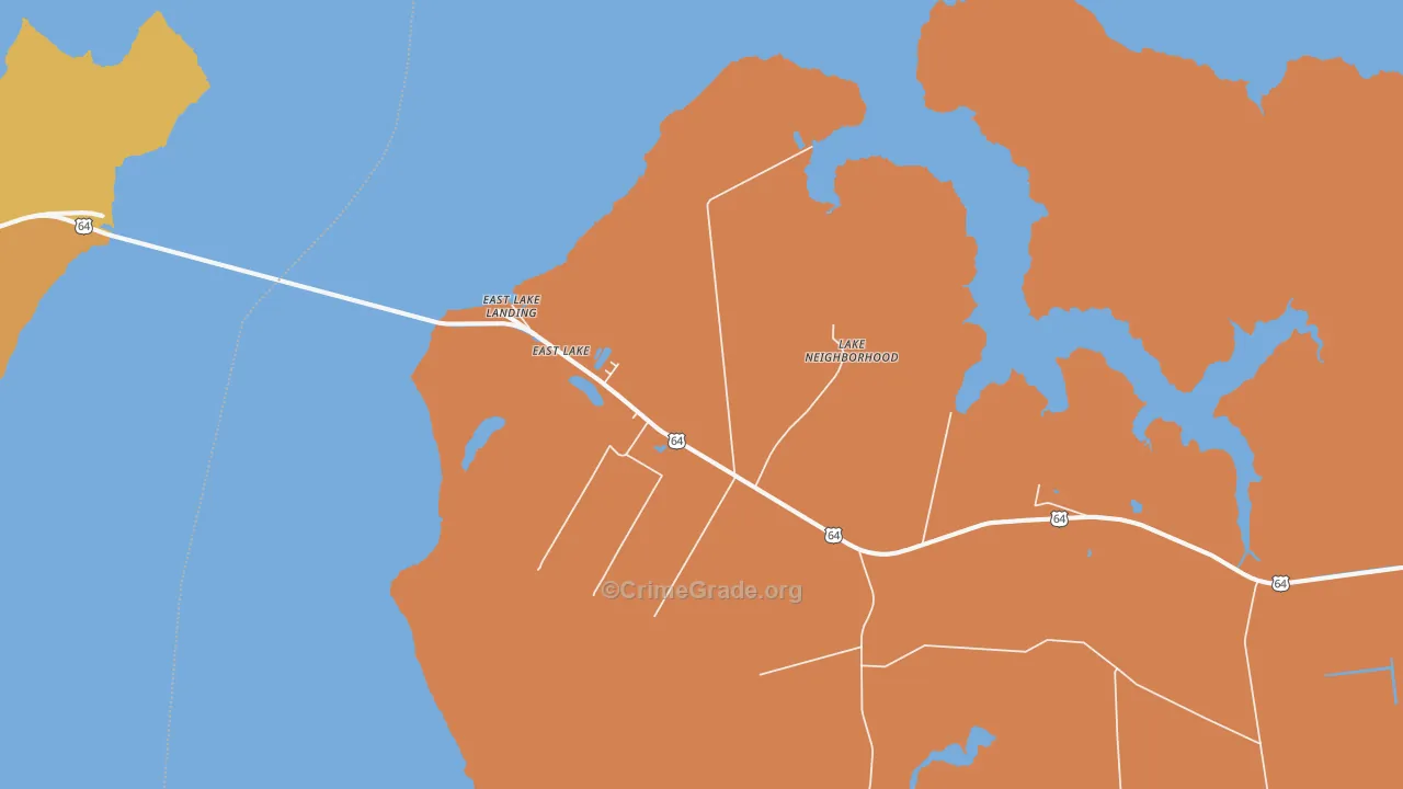 Buffalo City, NC Map of Theft Rates