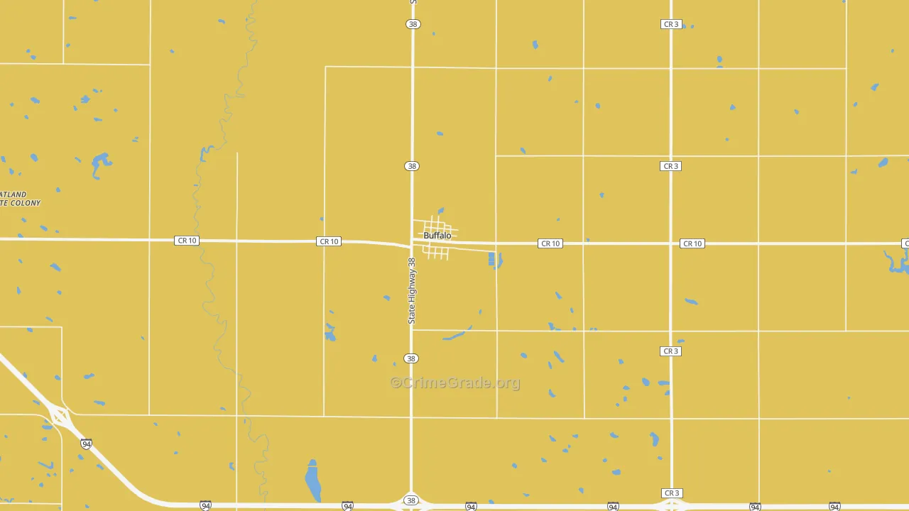 Buffalo, ND Map of Theft Rates