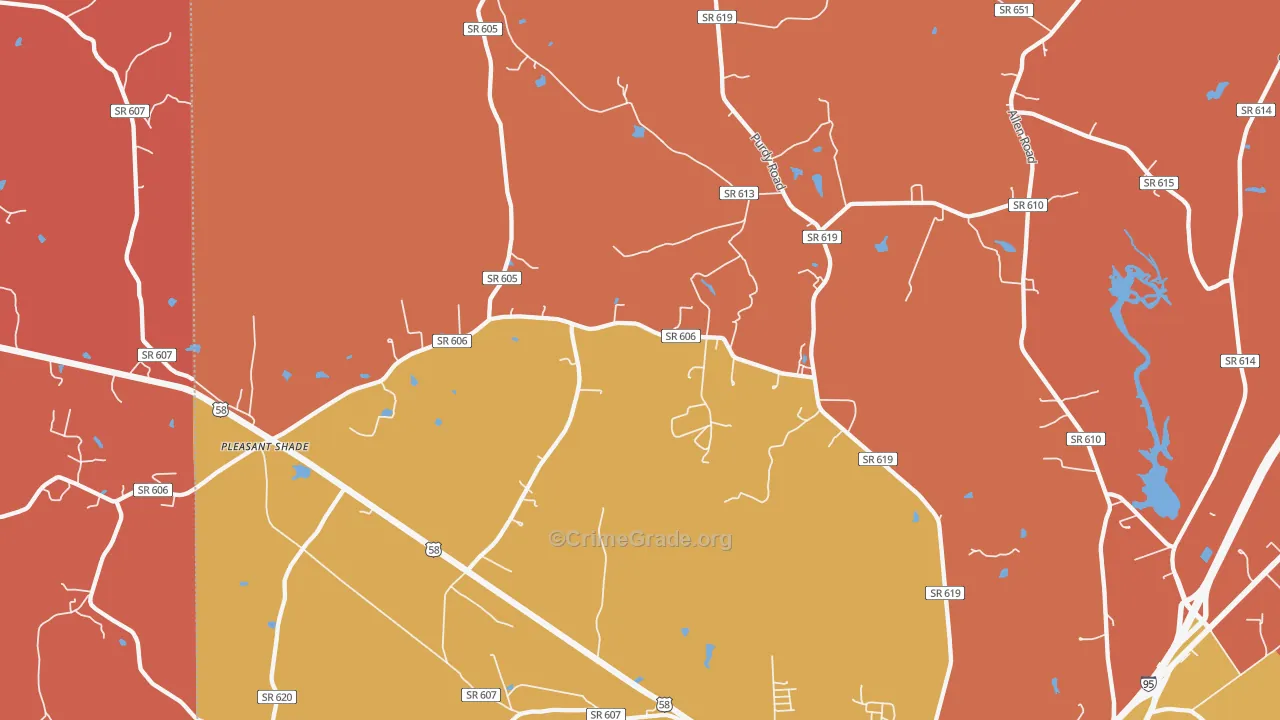 Bufford Crossroads, VA Map of Theft Rates