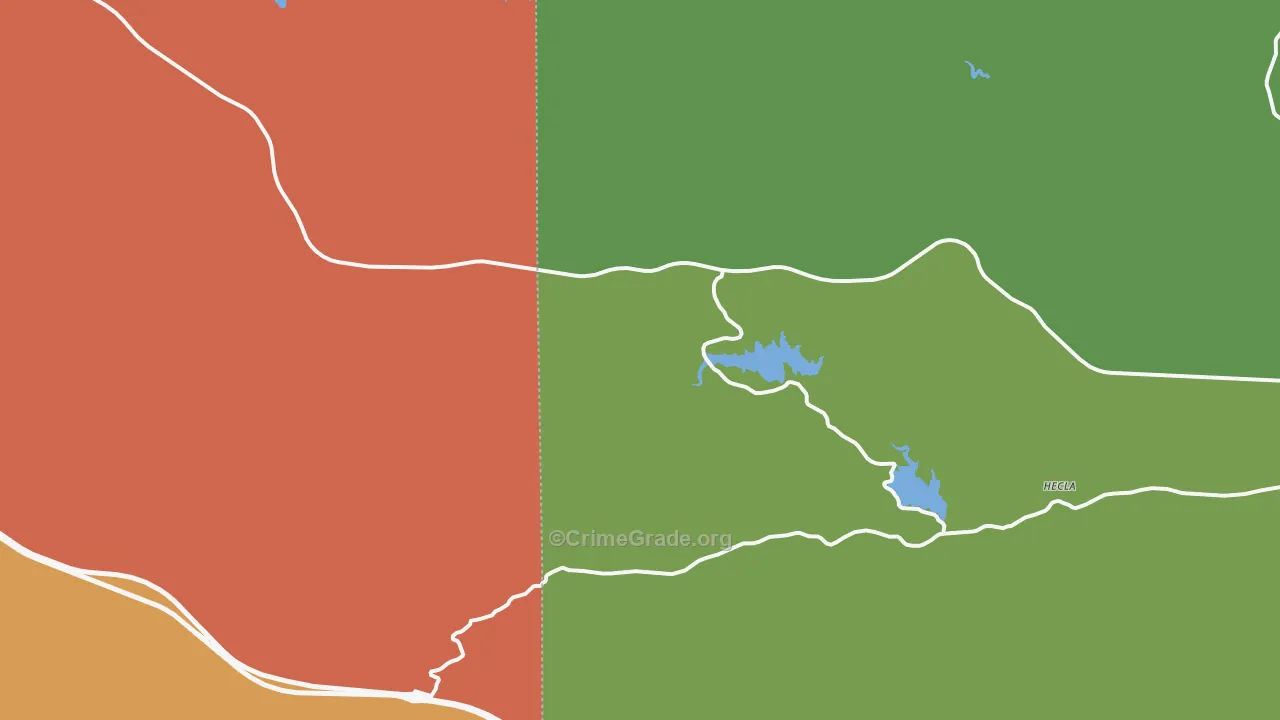 Buford, WY Map of Theft Rates
