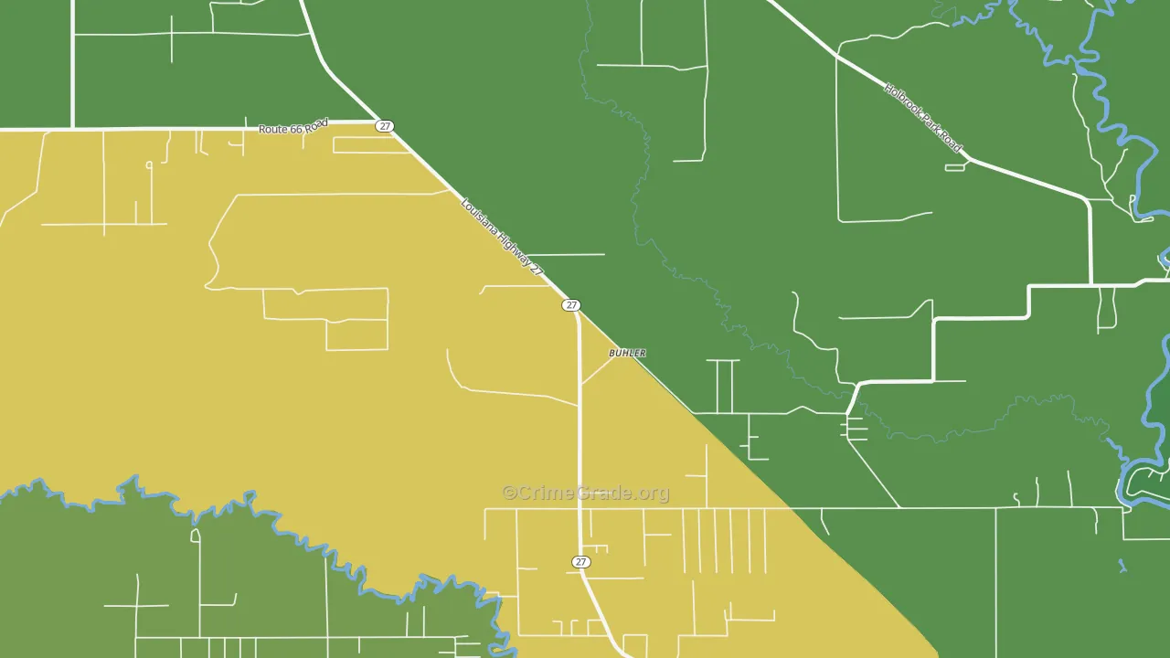 Buhler, LA Map of Theft Rates