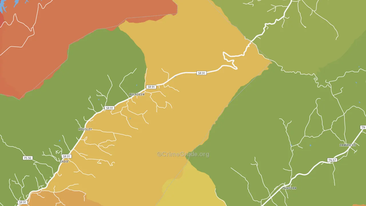 Buladeen, TN Map of Theft Rates