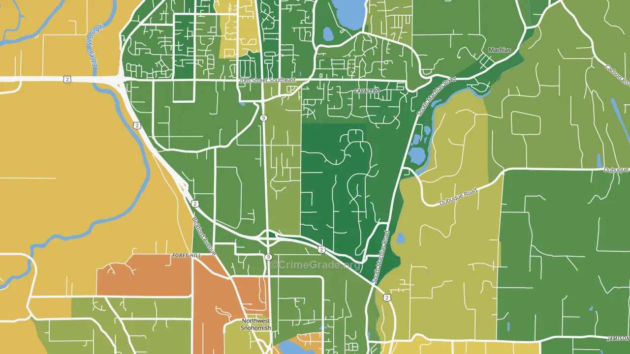 Bunk Foss, WA Map of Theft Rates