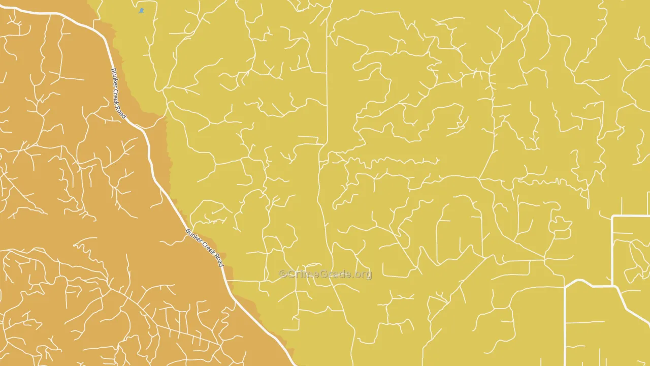 Bunker, WA Map of Theft Rates