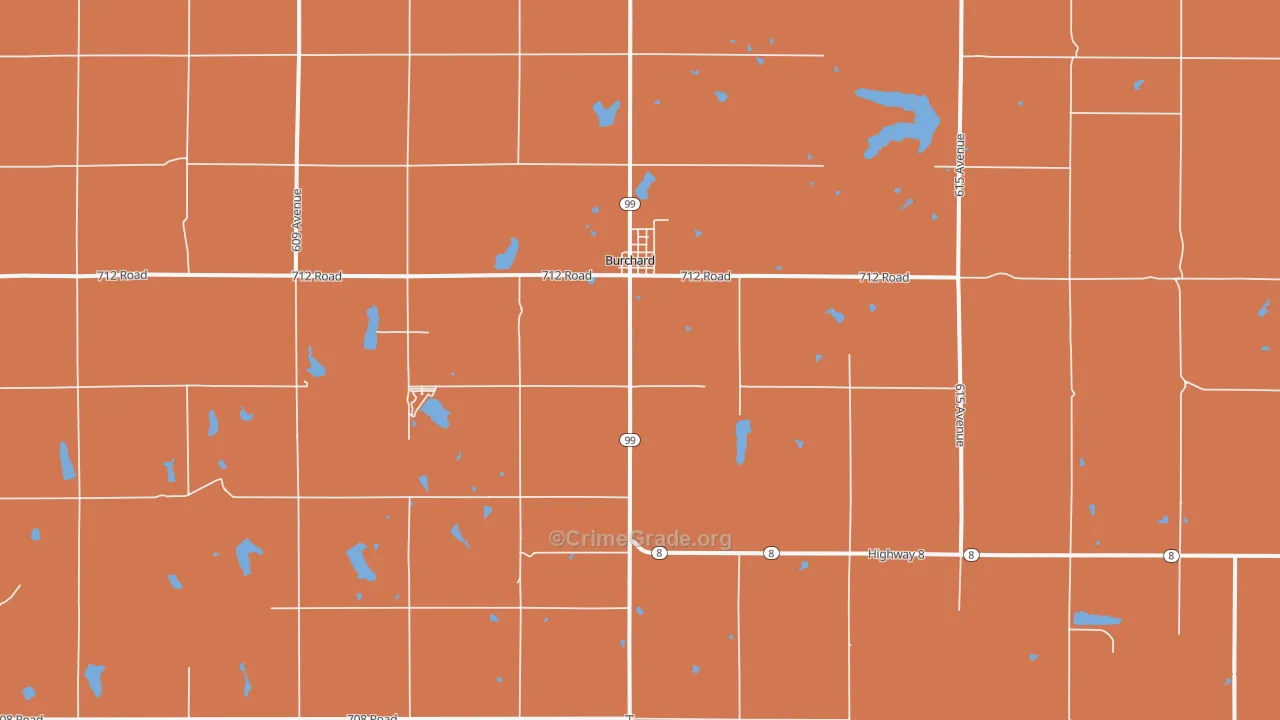 Burchard, NE Map of Theft Rates