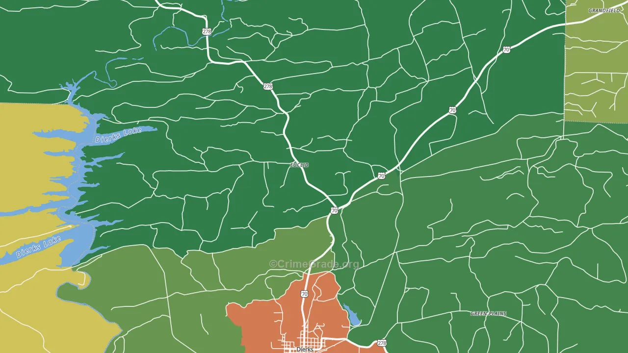 Burg, AR Map of Theft Rates