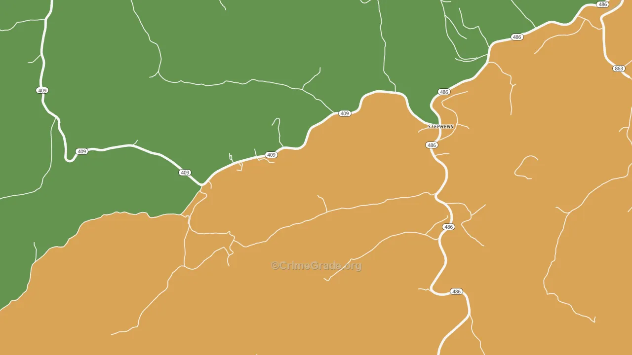 Burke, KY Map of Theft Rates