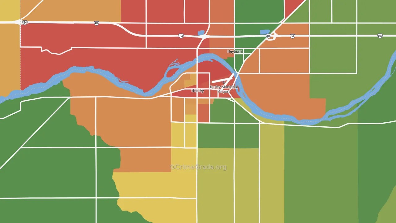 Burley, ID Map of Theft Rates