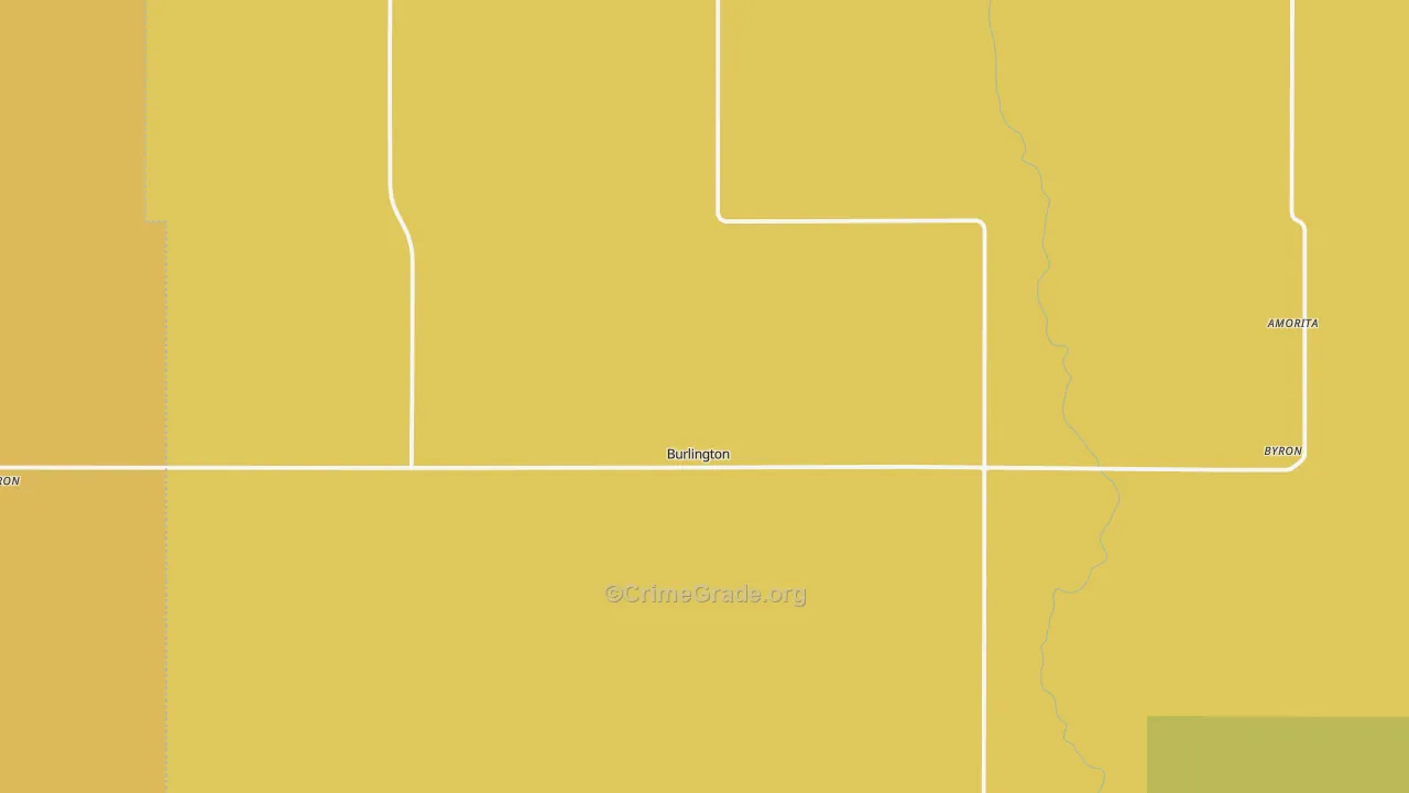 Burlington, OK Map of Theft Rates