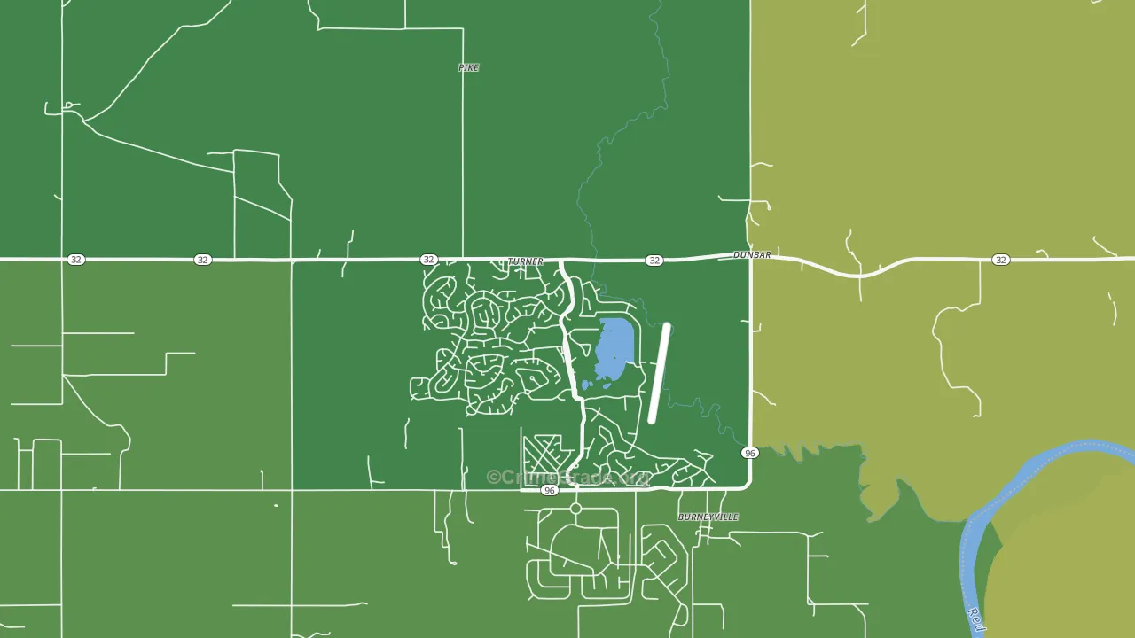 Burneyville, OK Map of Theft Rates