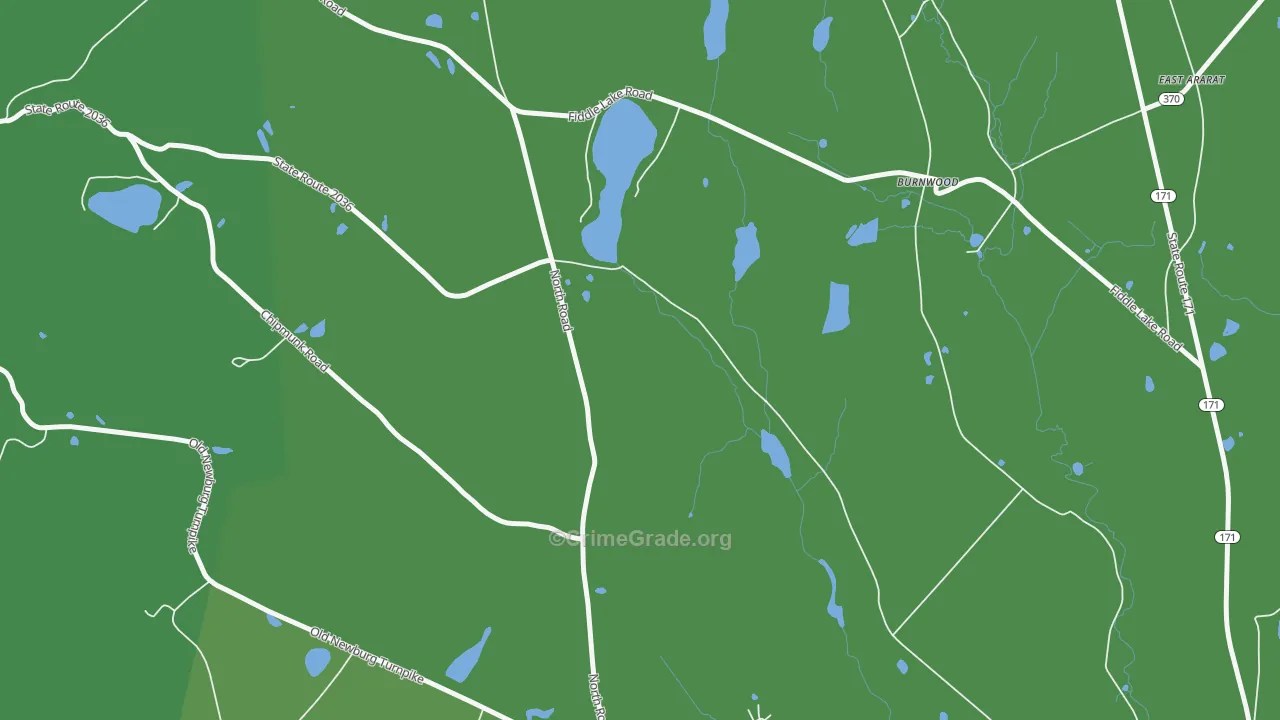 Burnwood, PA Map of Theft Rates