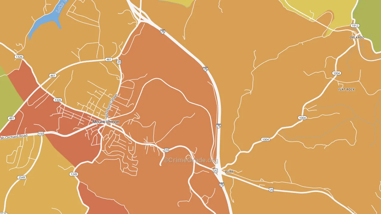 Burr, KY Map of Theft Rates