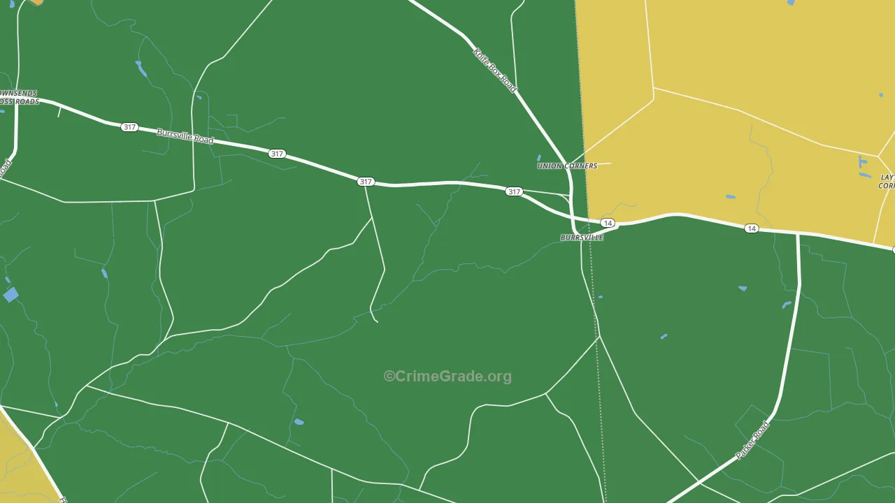 Burrsville, MD Map of Theft Rates