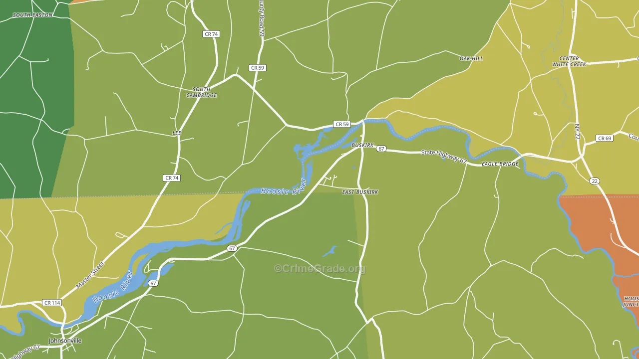 Buskirk, NY Map of Theft Rates
