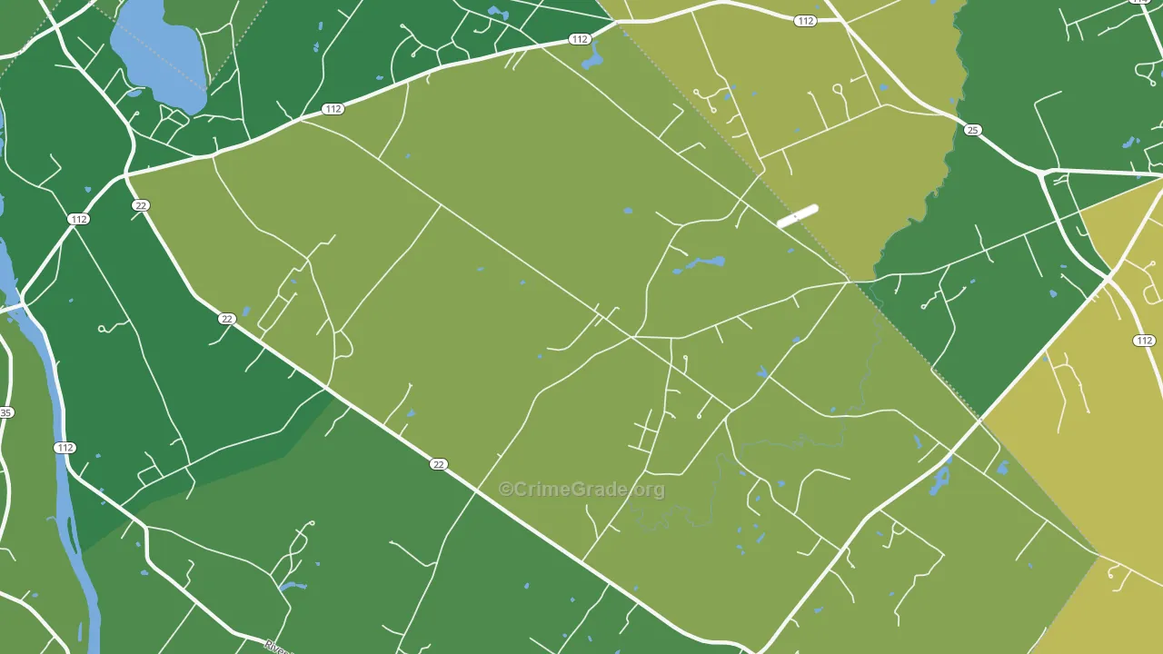 Buxton Center, ME Map of Theft Rates