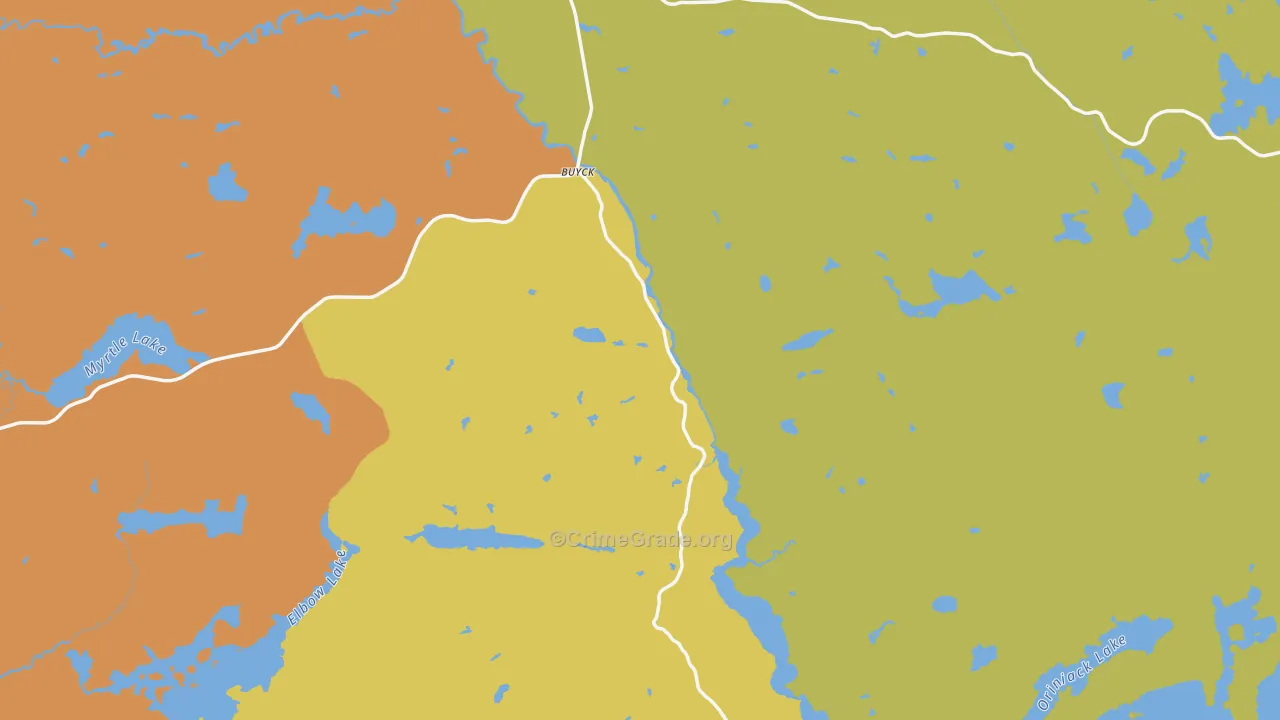 Buyck, MN Map of Theft Rates