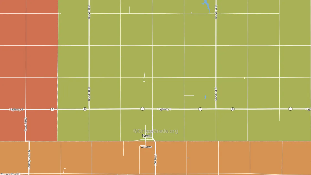 Byron, NE Map of Theft Rates