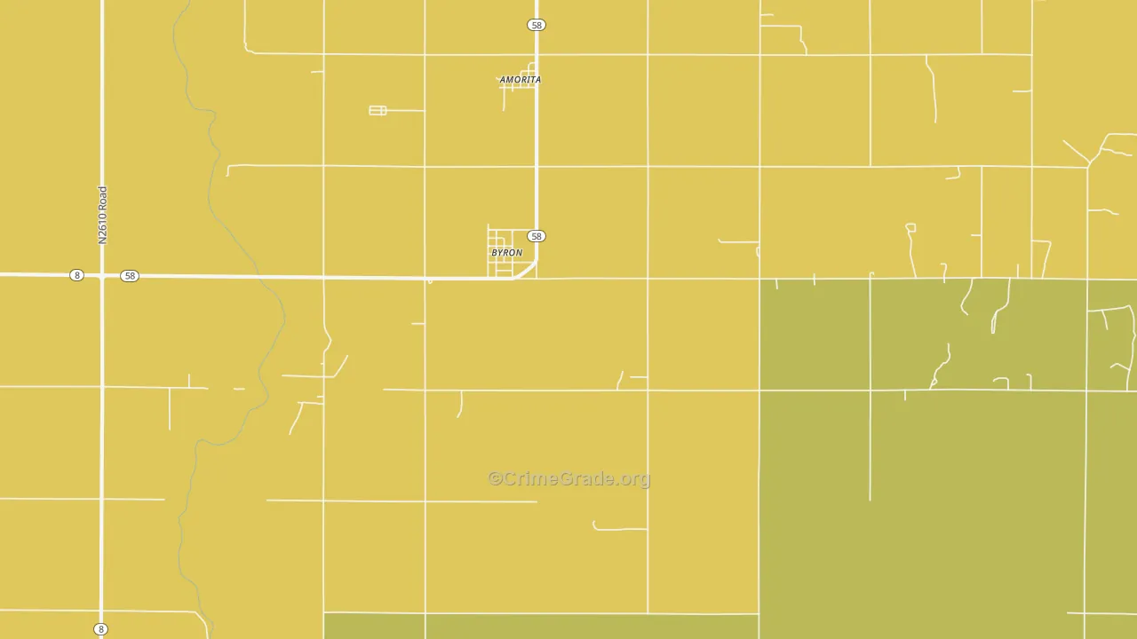 Byron, OK Map of Theft Rates