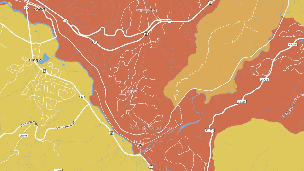 C-Road, CA Map of Theft Rates