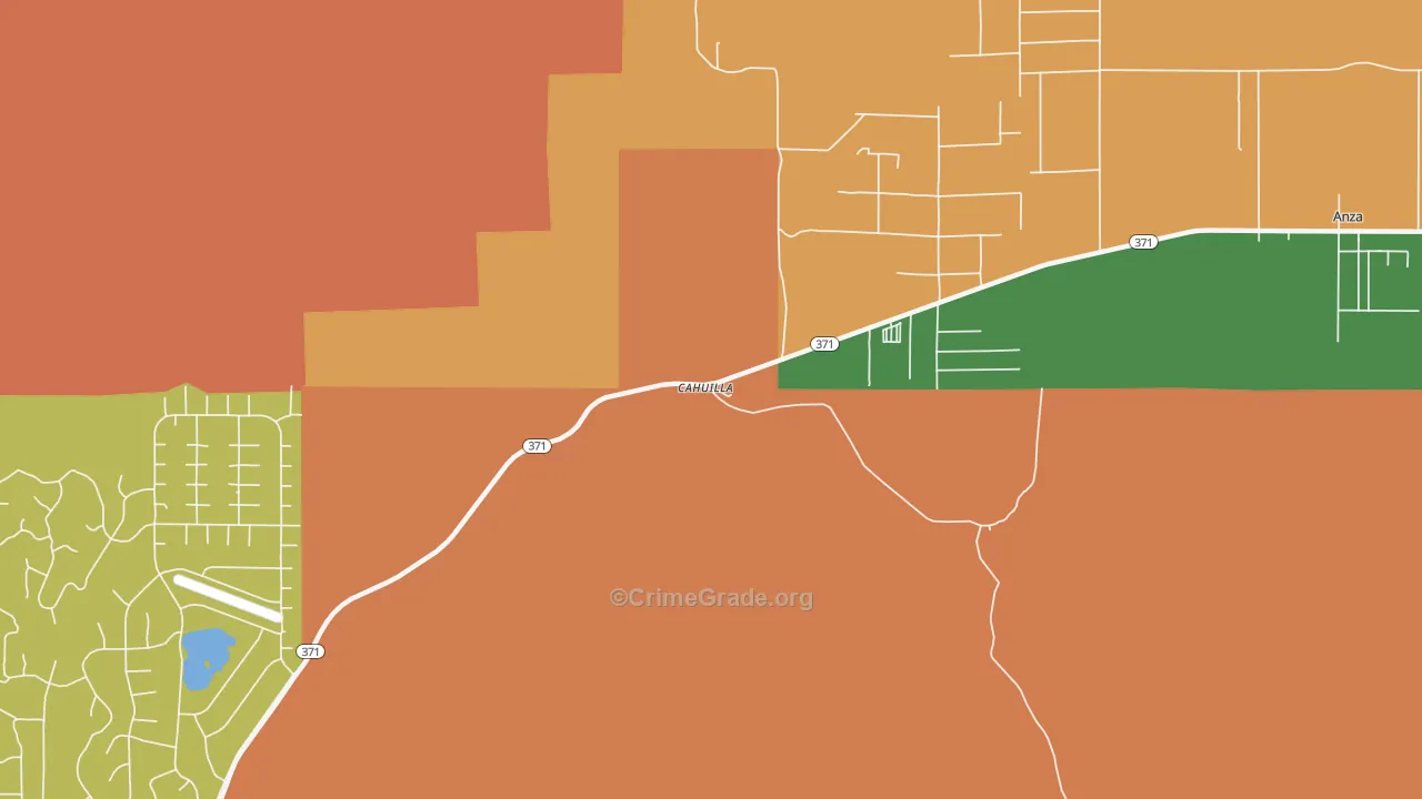 Cahuilla, CA Map of Theft Rates