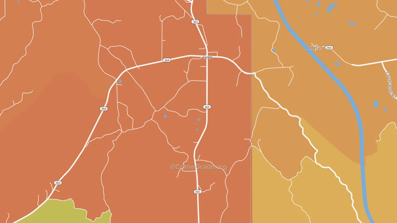 Cairo, MS Map of Theft Rates