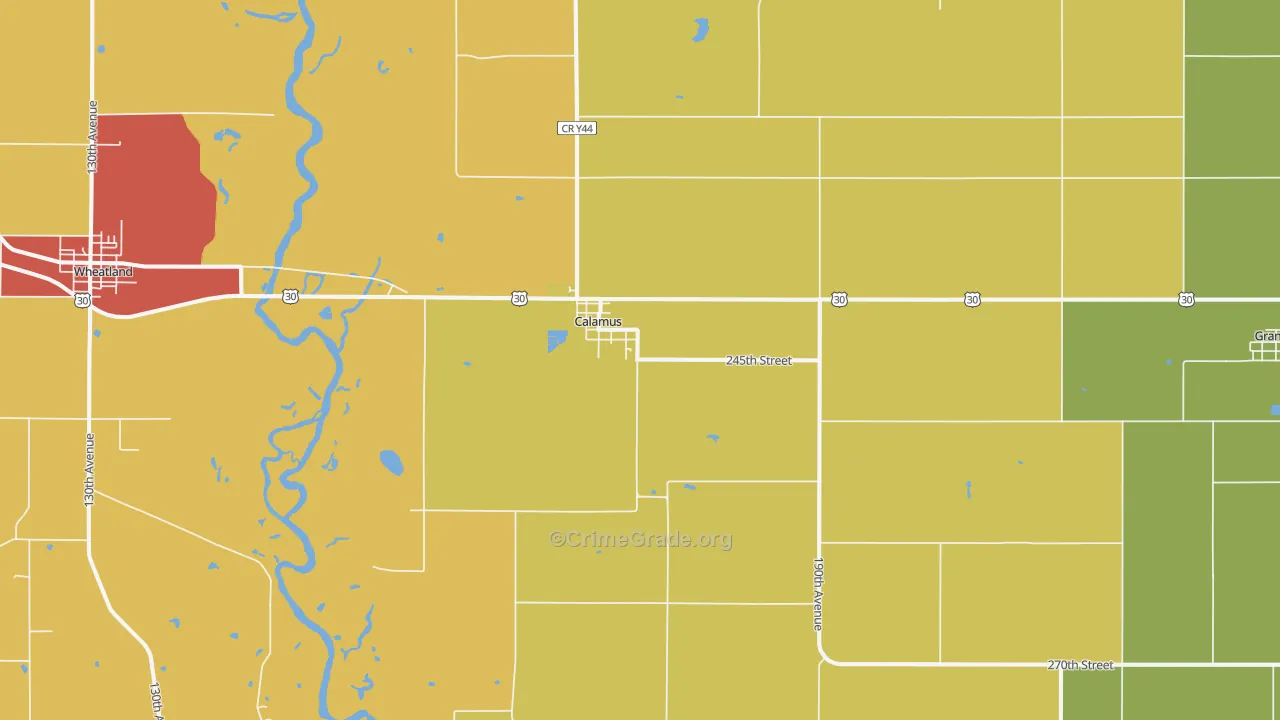 Calamus, IA Map of Theft Rates