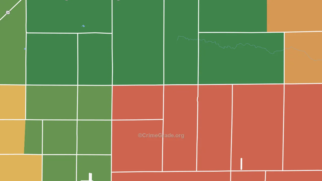 Calhan, CO Map of Theft Rates
