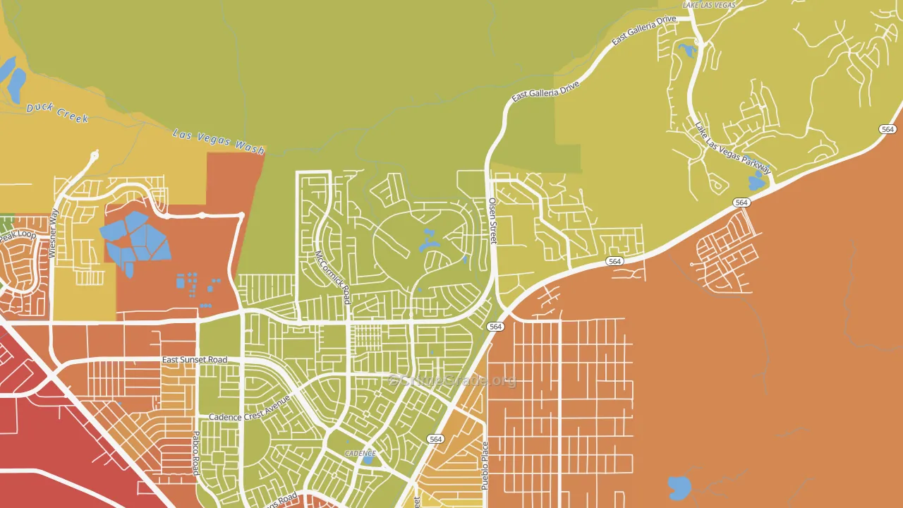 Calico Ridge, Henderson, NV Map of Theft Rates