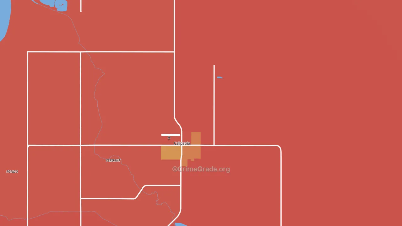Calipatria, CA Map of Theft Rates