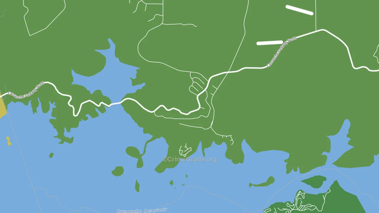Camanche North Shore, CA Map of Theft Rates
