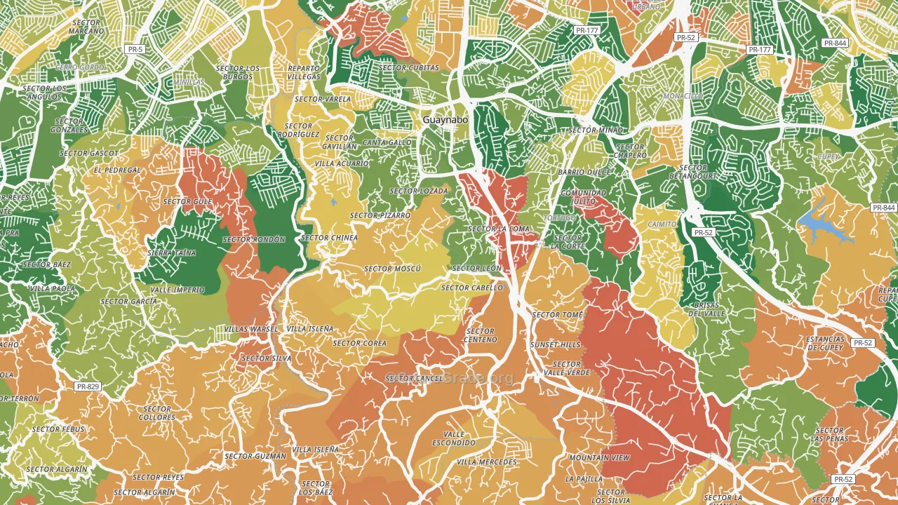 Camarones, PR Map of Theft Rates