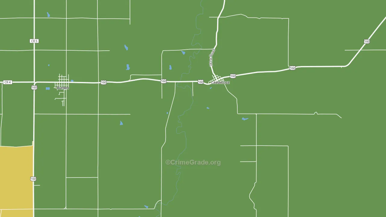 Cambridge, KS Map of Theft Rates