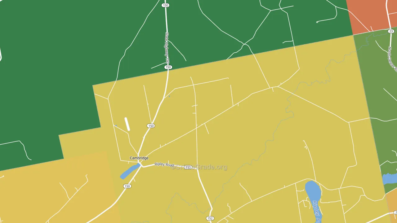 Cambridge, ME Map of Theft Rates