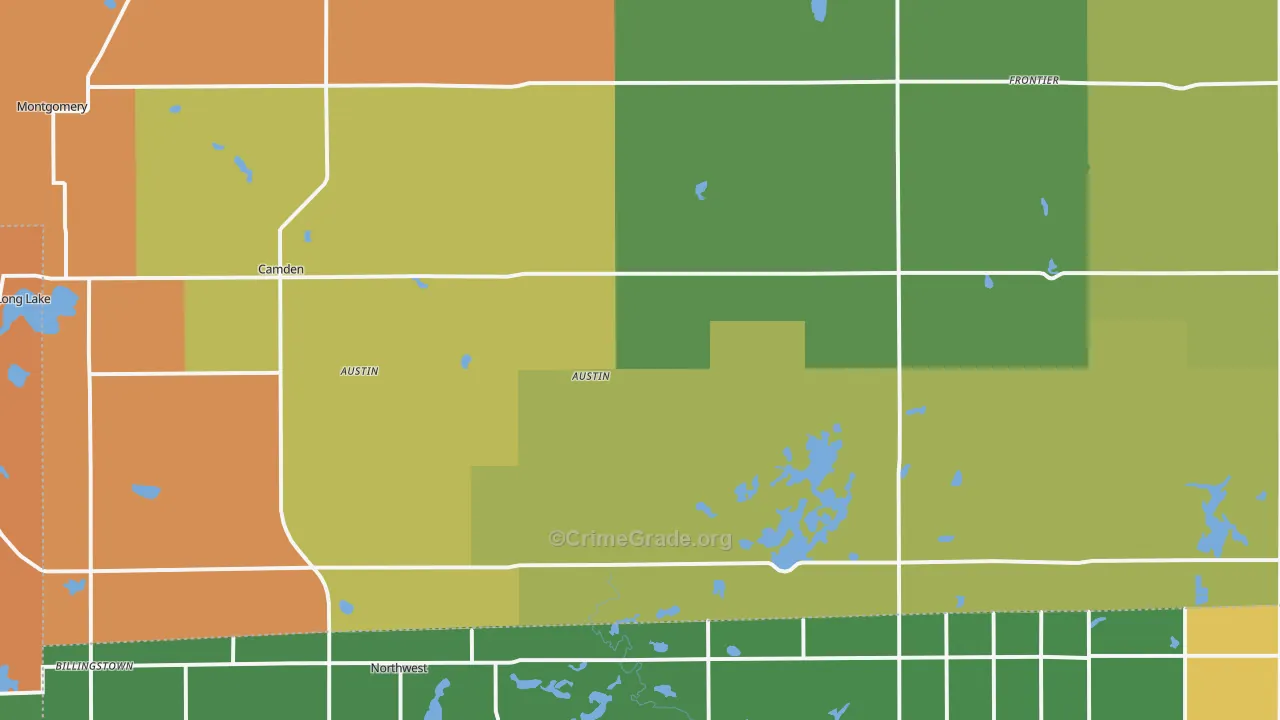 Camden, MI Map of Theft Rates