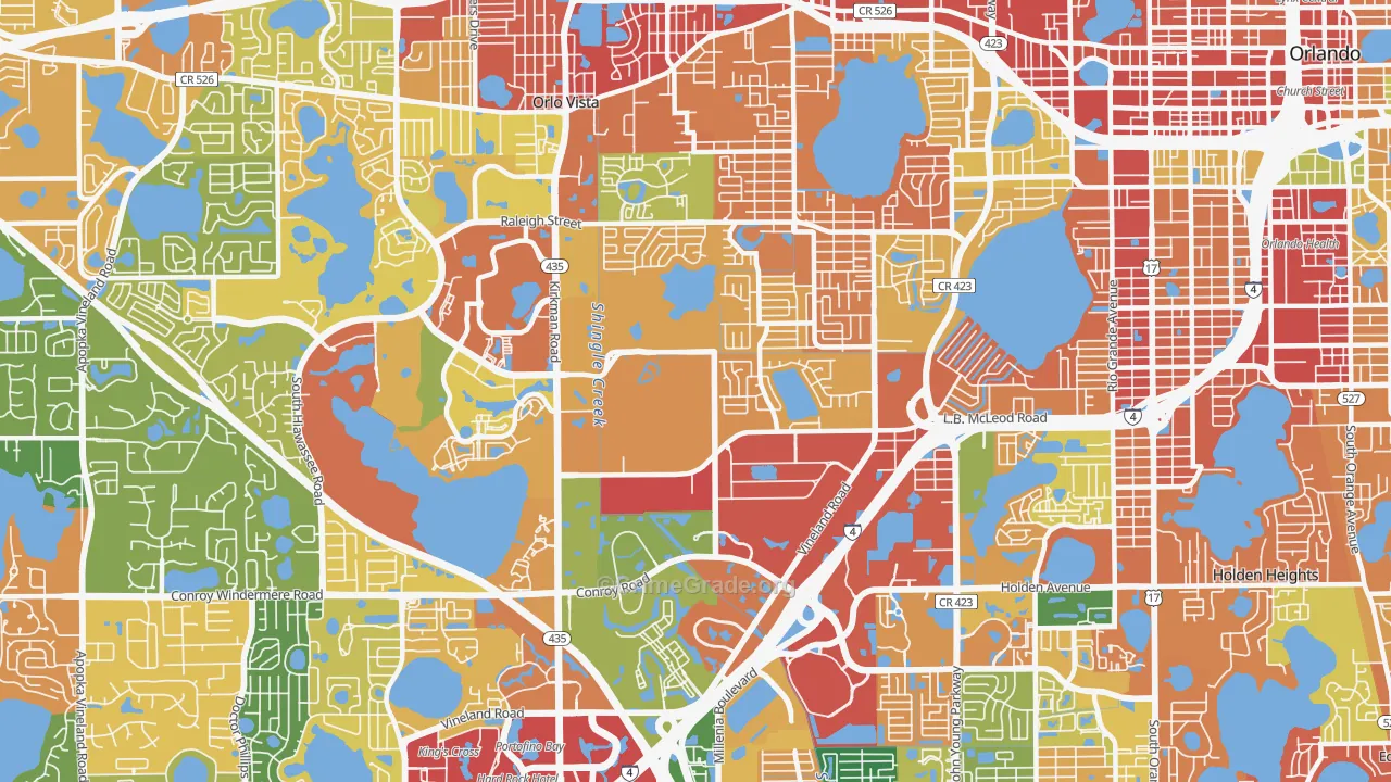 Camellia Gardens, Orlando, FL Map of Theft Rates