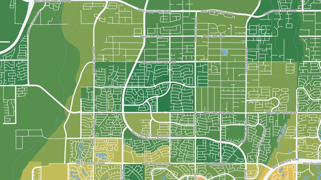 Camino Lago, Phoenix, AZ Map of Theft Rates