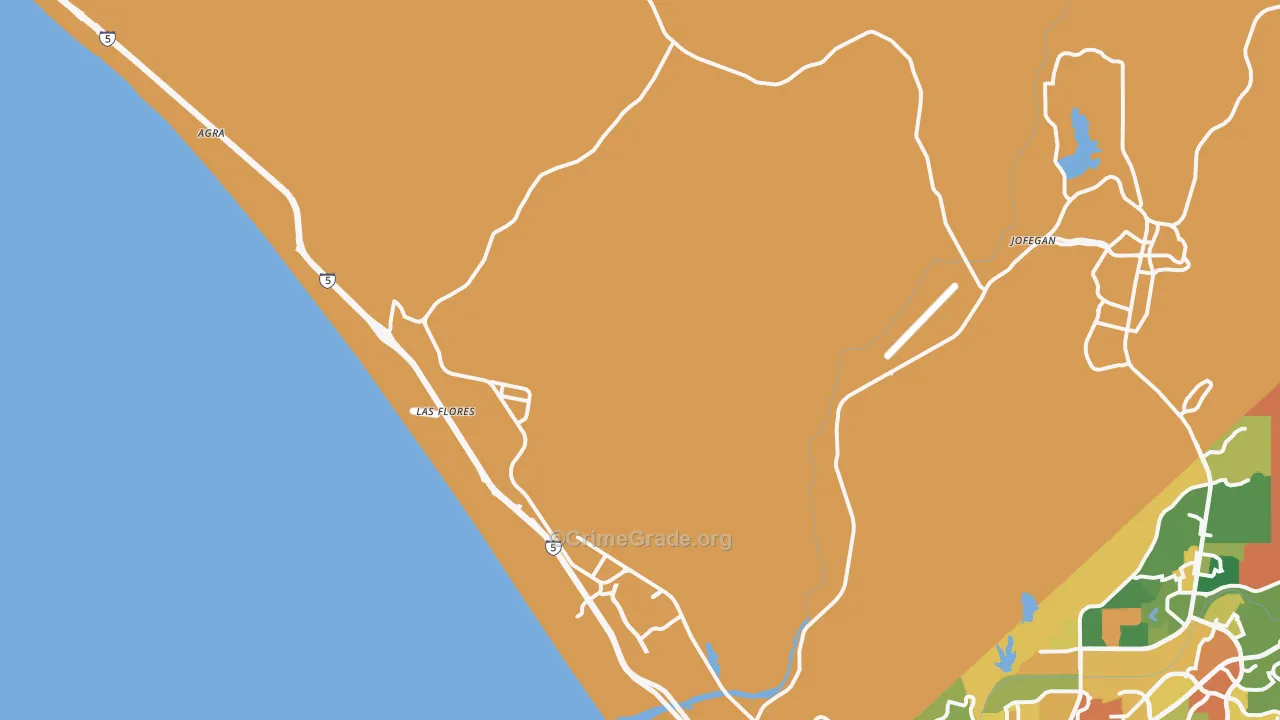 Camp Pendleton South, Oceanside, CA Map of Theft Rates