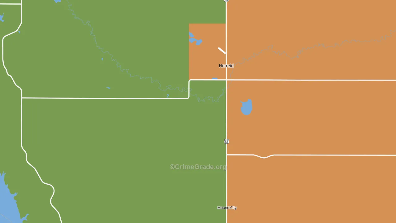 Campbell County, SD Map of Theft Rates