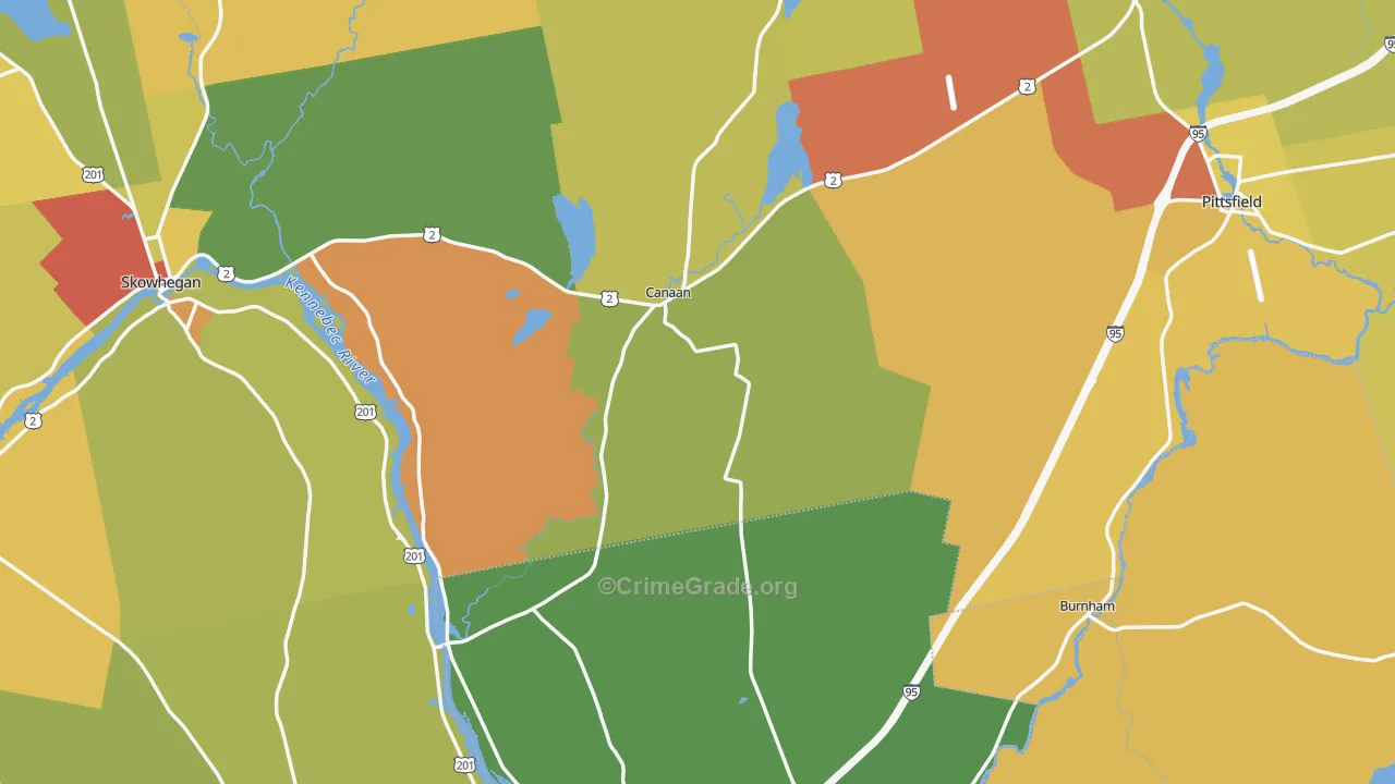 Canaan, ME Map of Theft Rates