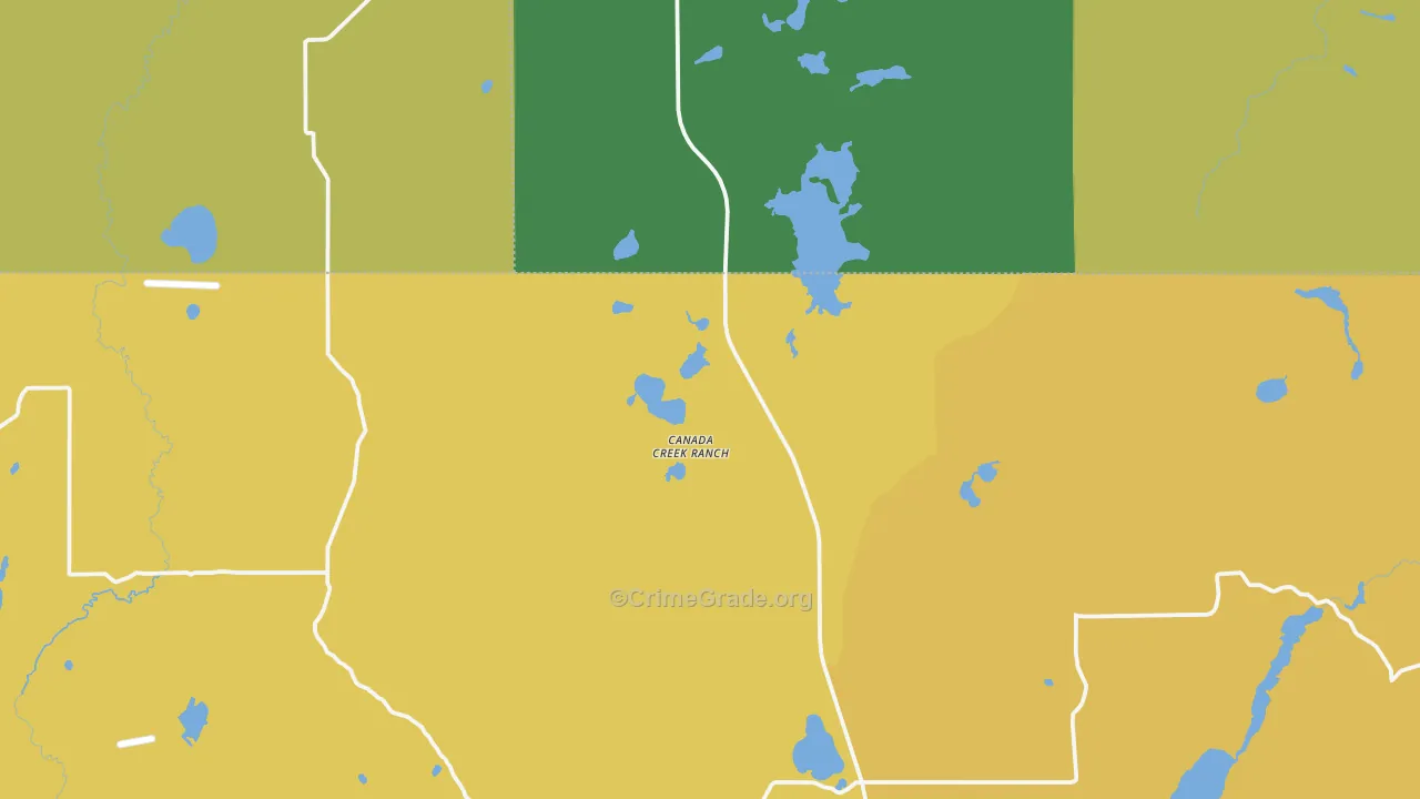 Canada Creek Ranch, MI Map of Theft Rates
