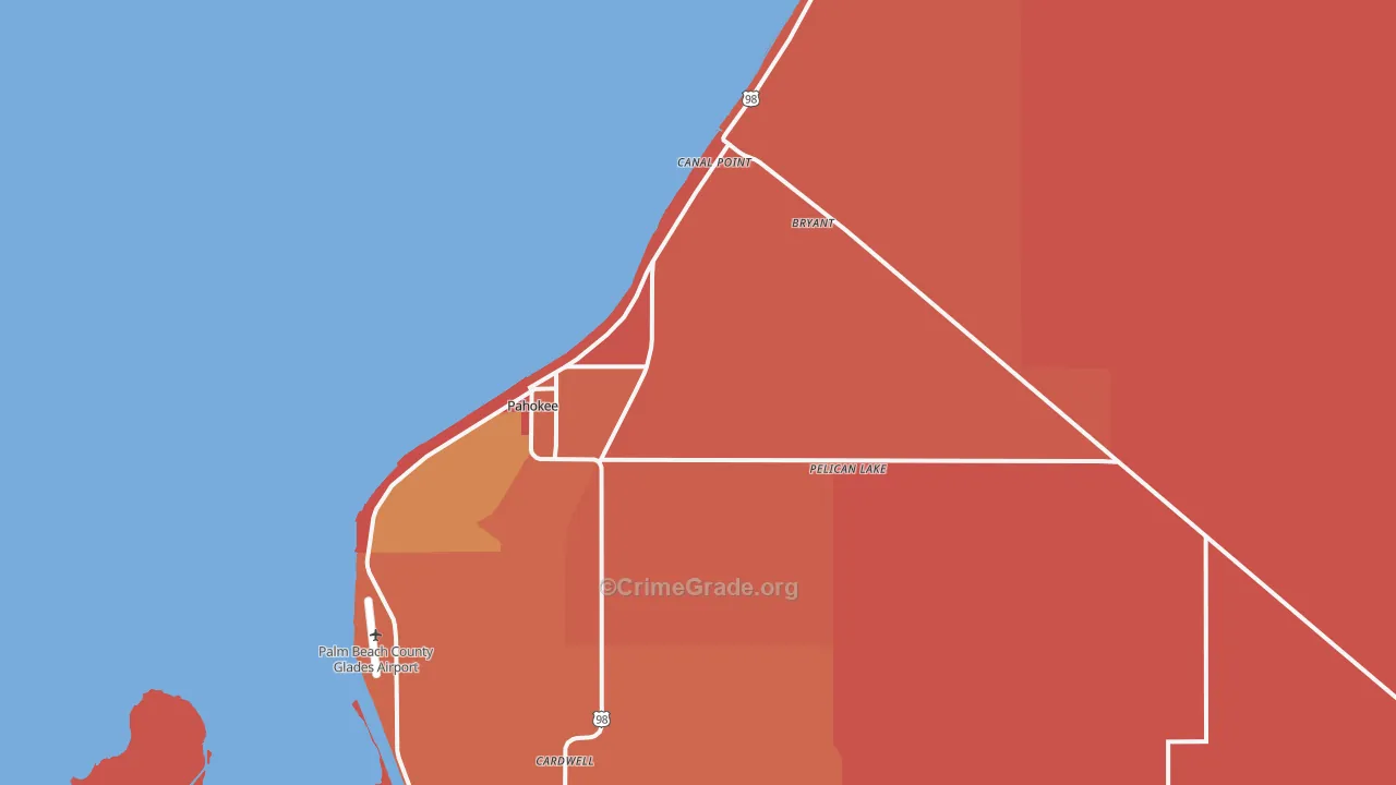 Canal Point, FL Map of Theft Rates