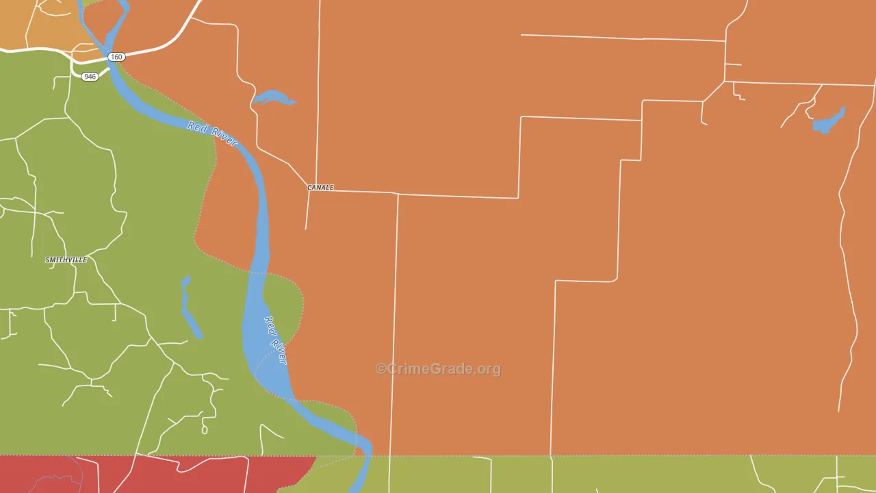 Canale, AR Map of Theft Rates