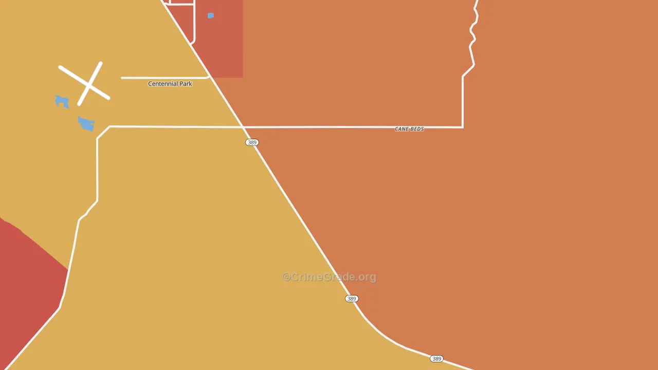 Cane Beds, AZ Map of Theft Rates