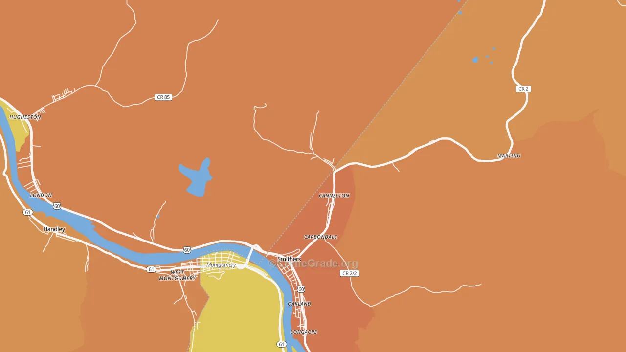 Cannelton, WV Map of Theft Rates