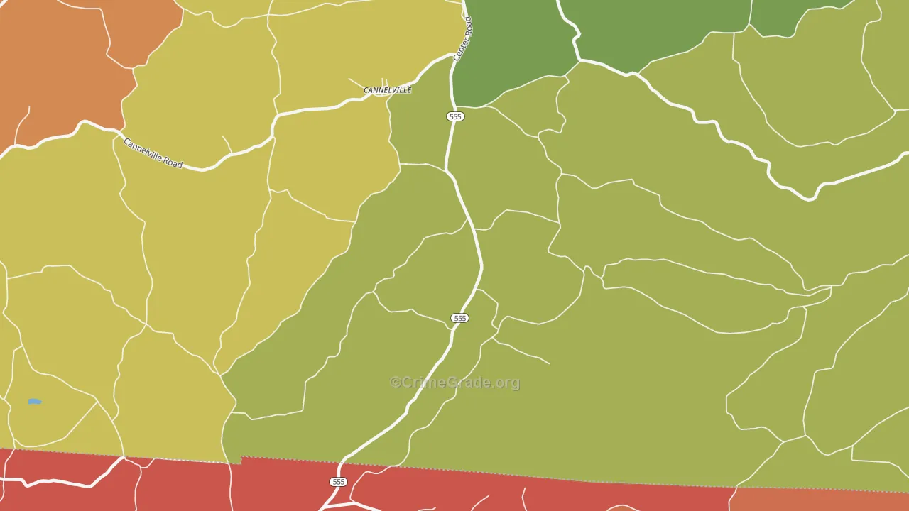 Cannelville, OH Map of Theft Rates