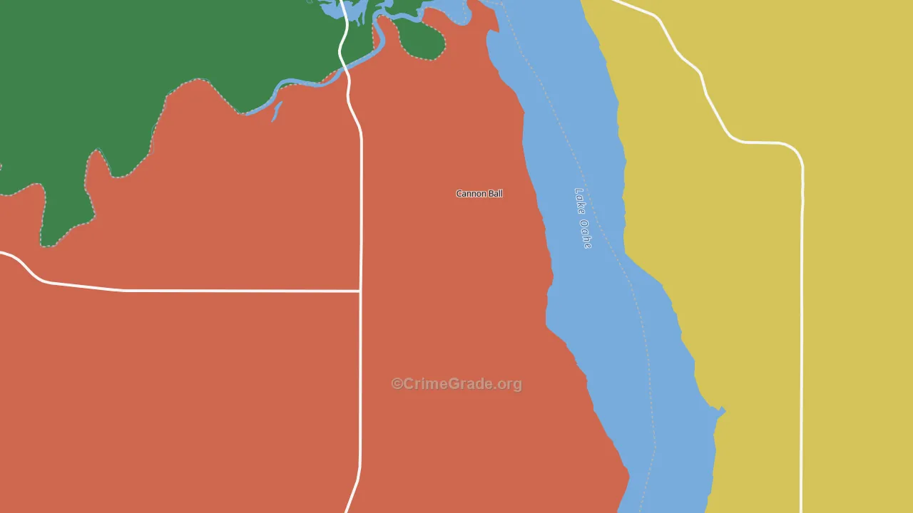 Cannon Ball, ND Map of Theft Rates